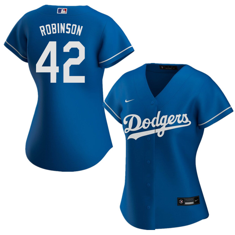 Nike Women #42 Jackie Robinson Los Angeles Dodgers Baseball Jerseys Sale-Blue